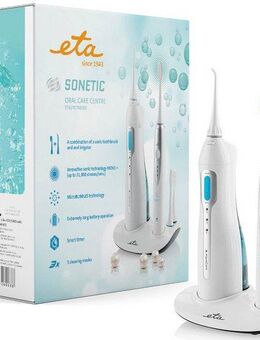 eta Mundpflegecenter SONETIC ETA270790000 Munddusche & Zahnbürste, Timer 2 Min. - 30 Sek. Intervall, 3 Reinigungsstufen, DuPont Borsten