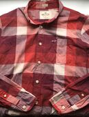 Hollister Stretch Original Herren Langarm Hemd Kariert Größe L in 36043