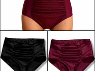 Damen Hohe Taille Badehose Frauen Bauchweg Schwimm Bikini Schwarz Rot M L XL 2XL 19,90* - Villingen-Schwenningen