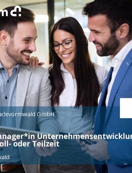 Projektmanager*in Unternehmensentwicklung (m/w/d) Voll- oder Teilzeit - Radevormwald (Stadt auf der Höhe)