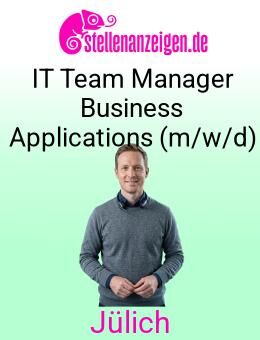 IT Team Manager Business Applications (m/w/d) - Jülich