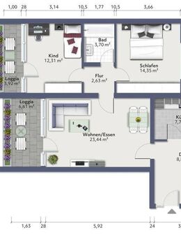 Einziehen & wohlfühlen! Hochwertig sanierte 3-Zimmer mit Balkon! - Dortmund