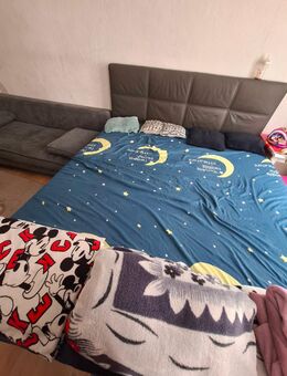 Holz und Leder, Stoff bett und Schrank - Karlsruhe