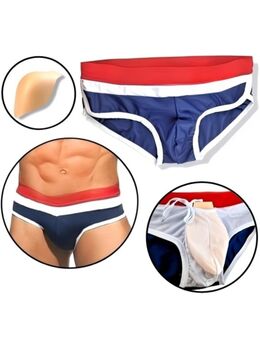 Männer Badehose Push Up gepolstert 3D Pad Schwimmhose Herren Badeshort Blau Weiß Rot M L XL XXL 26,90€* - Villingen-Schwenningen