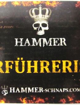 Hammer Likör - Partyaufkleber - Schriftzug mit Verführerisch - Doberschütz
