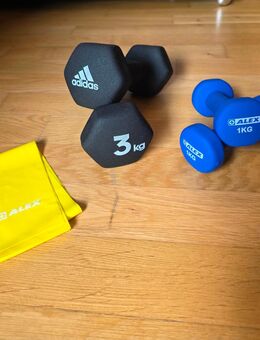 Hanteln 3 kg Adidas + gratis 1 kg Hanteln und Pilates-Widerstandsband - Dresden