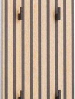 welltime Garderobenpaneel Alexa, Breite 24 cm made in Germany, Mit Akustikprint, 8 Kleiderhaken