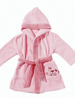Egeria Babybademantel Pony, Langform, Walkfrottee, Kapuze, Gürtel, mit Kapuze und kleiner Stickerei, Organic Cotton