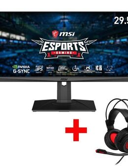 MSI Optix MAG301RF Gaming-Monitor (75 cm/29,5 ", 2560 x 1080 px, WFHD, 1 ms Reaktionszeit, 200 Hz, VA LED, 3 Jahre Herstellergarantie, höhenverstellbar, USB-C)