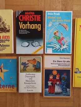 Bücher querbeet Büchersammelsurium Eugen Roth / Unten am Fluss / Agatha Christie / Michael / Janosch / Sterne / Dauersteck u. Knusperkorn / Weihnachten / Max & Moritz - Krefeld