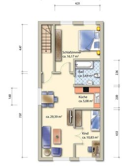 Neu sanierte, kleine,3-Raumwohnung in Freital-Wurgwitz, bereit zum Einzug - Freital