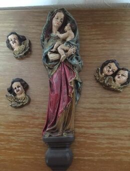 MADONNA ZUM AUFHÄNGEN MIT DREI ENGELSBILDNISSEN KONVOLUT - Großostheim