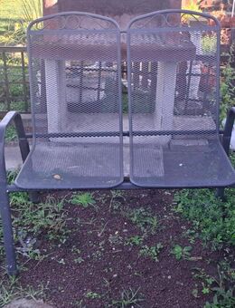 Verkaufen Metallgartenbank und Metallstuhl - Halle (Saale)