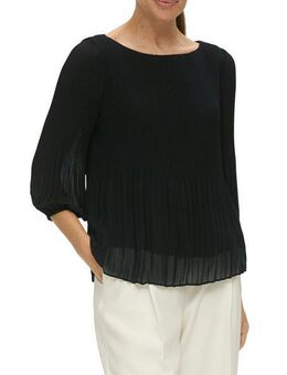 s.Oliver BLACK LABEL Klassische Bluse mit Plisseefalten