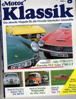 Motor Klassik Heft 8 august 1991 Alfa Porsche Glas Wohnmobile 60 - Spraitbach