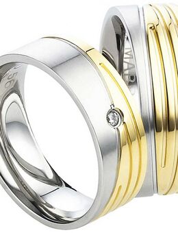 Schlichte Edelstahlringe mit Glanz AB3118-AB3119 - Aholming