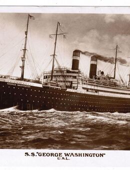 S.S George Washington, U.S.L. Schnelldampfer, Ansichtskarte (T107d) - Sinsheim Zentrum