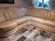 Ledercouch Beige Eckvariante ( L-Form ) - Dresden