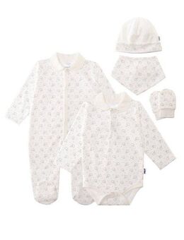 Liliput Erstausstattungspaket Schäfchen (5-tlg) mit dezentem Schäfchen-Print