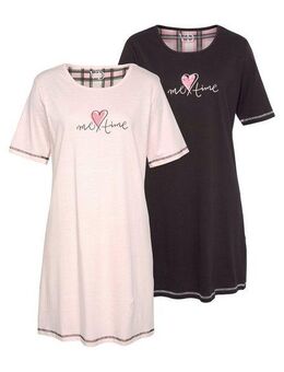 Vivance Dreams Sleepshirt (Packung, 2 Stück) im Doppelpack mit Karomuster