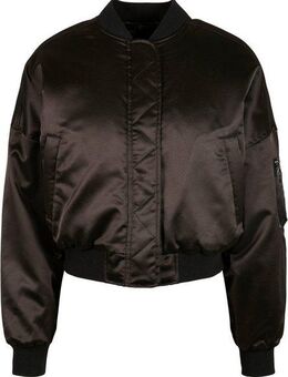 URBAN CLASSICS Bomberjacke Urban Classics Damen Ladies Short Oversized Satin Bomber Jacket (1-St)