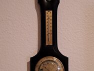 Altes Barometer Thermometer Leder Messing 49 cm ohne Aufhängelasche - Büdelsdorf