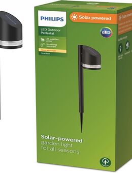 Philips Outdoor Solar Fyve Sockelleuchte Tageslichtsensor sw - Bad Gandersheim