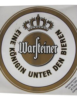 Brauerei Warsteiner - Eine Königin unter den Bieren - transparenter Aufkleber 17 cm - Doberschütz