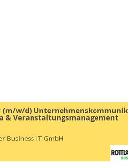 Mitarbeiter (m/w/d) Unternehmenskommunikation, Social Media & Veranstaltungsmanagement - Siegburg
