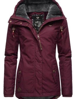 Ragwear Winterjacke Monade Damen Winterparka mit Kapuze und m. Fleece gefüttert