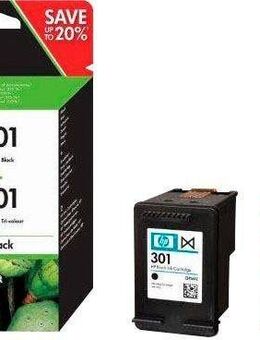 HP 301 Tintenpatrone (Spar-Set, original Druckerpatrone 301 schwarz/yellow/magenta/cyan)