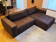 Couch Braun – ca. 255 × 165 cm – mit 2 Kissen - Schwelm