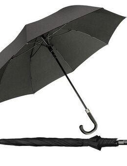 EuroSCHIRM® Stockregenschirm Automatik W330, schwarz, Regenschirm für Zwei, mit Automatik und extra großem Dach