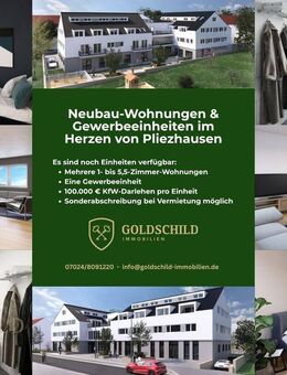 RESERVIERT ---- Helle 2-Zimmer-Wohnung mit Balkon - Neubau in Pliezhausen - Pliezhausen