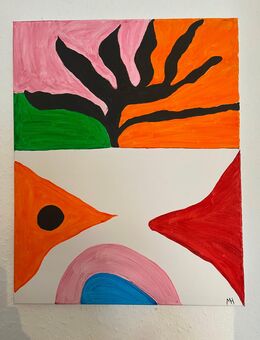 Abstraktes Acrylbild – Handgemalt – Leinwand 40x50 cm – Modernes Wandbild – Unikat - Offenbach (Main) Innenstadt