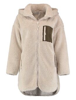 HaILY’S Kapuzenplüschjacke LS P JK Te44ddy abgerundeter Saum, hinten etwas länger als vorn