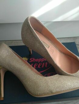 Buffalo Pumps Glitte, Absatz 10 cm, Gold, goldfarben (UVP 79,90 Euro) - Berlin Steglitz-Zehlendorf