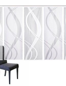 HOME WOHNIDEEN Schiebegardine TIBASO (5 St), Paneelwagen, halbtransparent, Wirkware, halbtransparent