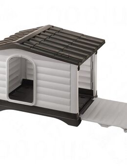Ferplast Kunststoffhundehütte Dogvilla - Größe 90: B 88 x T 72 x H 65 cm