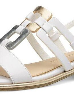 MARCO TOZZI Sandalette, Blockabsatz, Sommerschuh, Riemchensandale im Metallic-Look