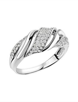 Vivance Fingerring 925/- Sterling Silber rhodiniert Zirkonia