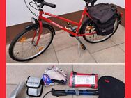 26er rotes Fahrrad "Rock n Roll" +18 Gänge +Zubehör v. MGI - Dassel