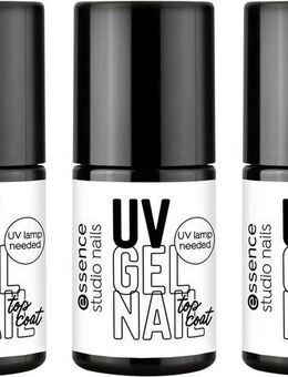 Essence Überlack studio nails UV GEL NAIL top coat, 3-tlg.