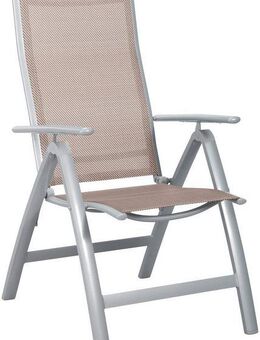 MERXX Garten-Essgruppe Amalfi, (9-tlg), 8 Hochlehner, Tisch ausziehbar 100x180-240 cm, Alu/Textil