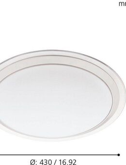 EGLO LED Deckenleuchte COMPETA-C, Dimmfunktion, Farbwechsel, Smart Home, mehrere Helligkeitsstufen, LED fest integriert, Kaltweiß, Neutralweiß, Tageslichtweiß, Warmweiß, Smart Home Deckenlampe Ø43cm, dimmbar, Weißtöne und Farben einstellbar