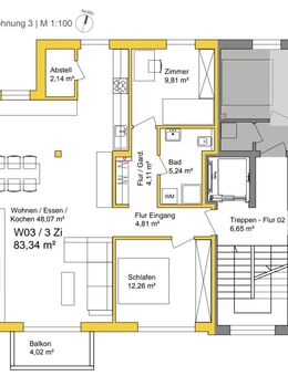 Hochwertige 3-Zimmer-Wohnung mit EBK ,Balkon und PKW-Stellplatz - Crailsheim