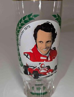 Trinkglas Niki Lauda Weltmeister 1975 - Bad Füssing