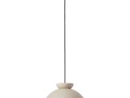 Brilliant Pendelleuchte Nalam, ohne Leuchtmittel, 173 x 35 cm, E27, kürzbar, Metall/Travertin, beige