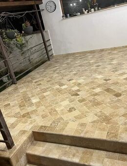 Travertin Classic Terrassenplatten 15x15x3cm mediterran zum Bestpreis 43€/qm - Buseck