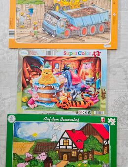 3 Rahmenpuzzle, -Winnie Pooh -Auf dem Bauernhof -Auf der Baustell - Langenselbold Zentrum